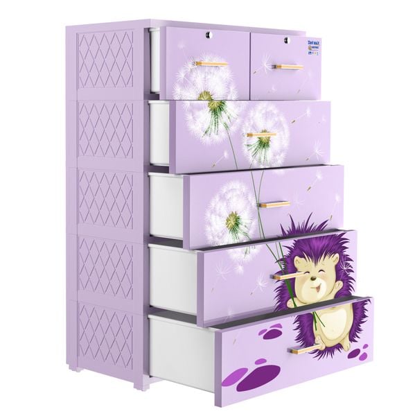Tủ nhựa DELI MAX 5 tầng - Nội Ngoại Thất Inox Nhựa - Qui Phúc - quiphuc.com