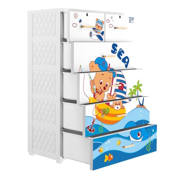 Tủ nhựa DELI MAX 5 tầng - Nội Ngoại Thất Inox Nhựa - Qui Phúc - quiphuc.com