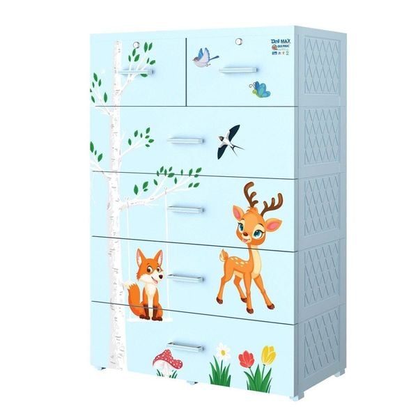 Tủ nhựa DELI MAX 5 tầng - Nội Ngoại Thất Inox Nhựa - Qui Phúc - quiphuc.com