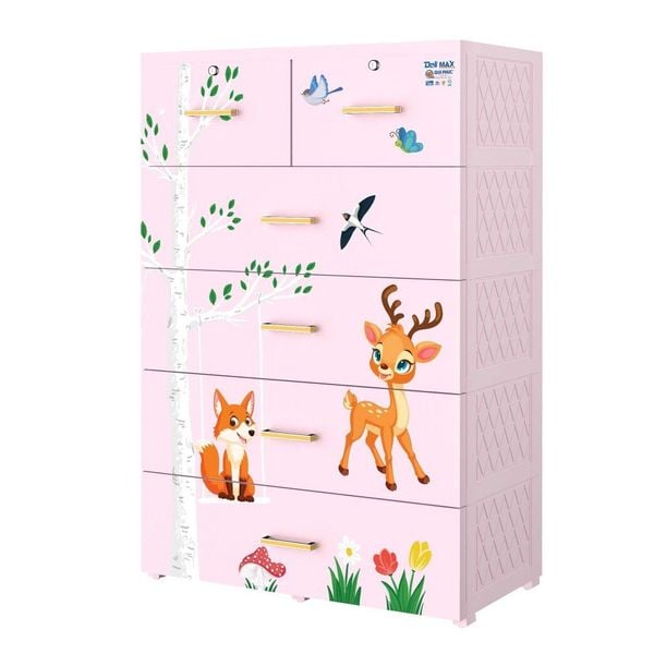 Tủ nhựa DELI MAX 5 tầng - Nội Ngoại Thất Inox Nhựa - Qui Phúc - quiphuc.com
