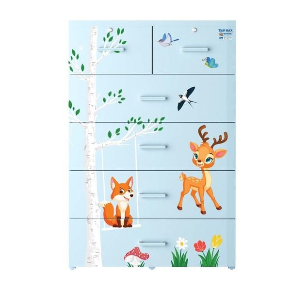 Tủ nhựa DELI MAX 5 tầng - Nội Ngoại Thất Inox Nhựa - Qui Phúc - quiphuc.com