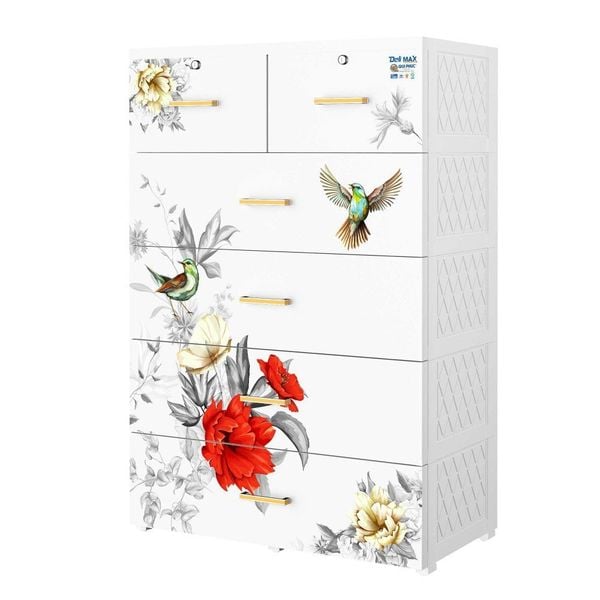 Tủ nhựa DELI MAX 5 tầng - Nội Ngoại Thất Inox Nhựa - Qui Phúc - quiphuc.com