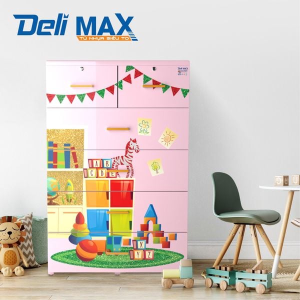 Tủ nhựa DELI MAX 5 tầng - Nội Ngoại Thất Inox Nhựa - Qui Phúc - quiphuc.com