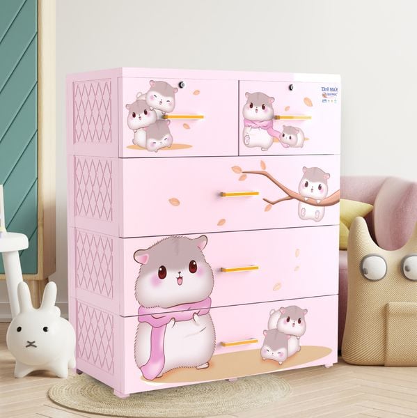 Tủ nhựa DELI MAX 4 tầng - Nội Ngoại Thất Inox Nhựa - Qui Phúc - quiphuc.com