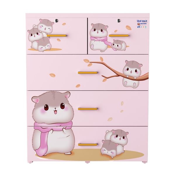 Tủ nhựa DELI MAX 4 tầng - Nội Ngoại Thất Inox Nhựa - Qui Phúc - quiphuc.com