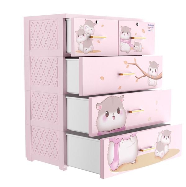 Tủ nhựa DELI MAX 4 tầng - Nội Ngoại Thất Inox Nhựa - Qui Phúc - quiphuc.com