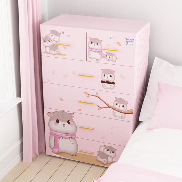 Tủ nhựa DELI MAX 5 tầng - Nội Ngoại Thất Inox Nhựa - Qui Phúc - quiphuc.com