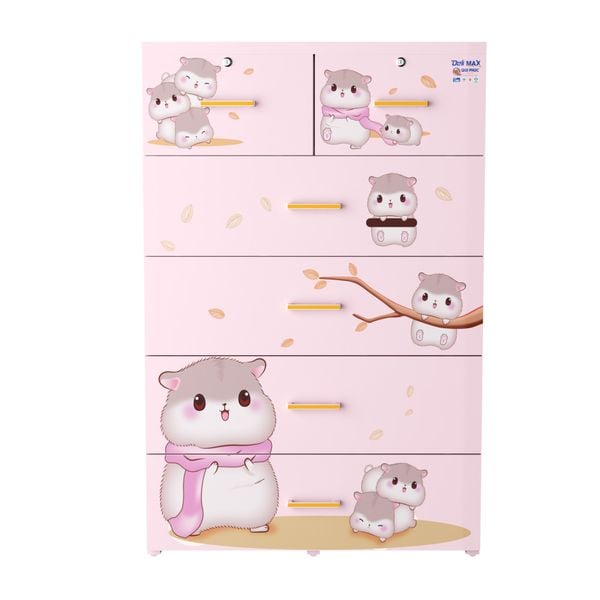 Tủ nhựa DELI MAX 5 tầng - Nội Ngoại Thất Inox Nhựa - Qui Phúc - quiphuc.com