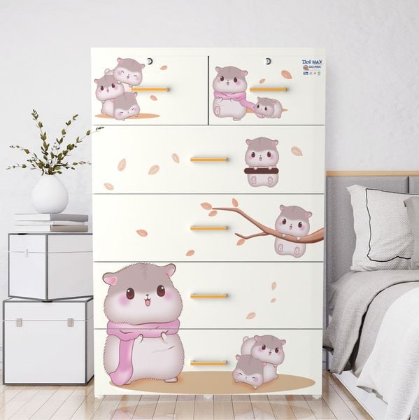 Tủ nhựa DELI MAX 5 tầng - Nội Ngoại Thất Inox Nhựa - Qui Phúc - quiphuc.com