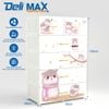 Tủ nhựa DELI MAX 5 tầng - Nội Ngoại Thất Inox Nhựa - Qui Phúc - quiphuc.com