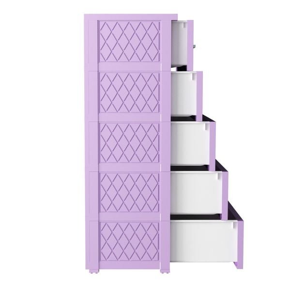 Tủ nhựa DELI MAX 5 tầng - Nội Ngoại Thất Inox Nhựa - Qui Phúc - quiphuc.com