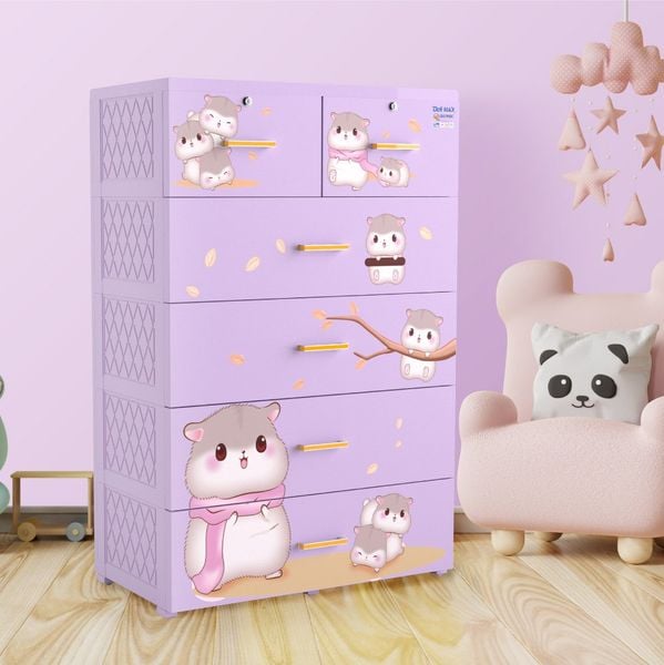 Tủ nhựa DELI MAX 5 tầng - Nội Ngoại Thất Inox Nhựa - Qui Phúc - quiphuc.com