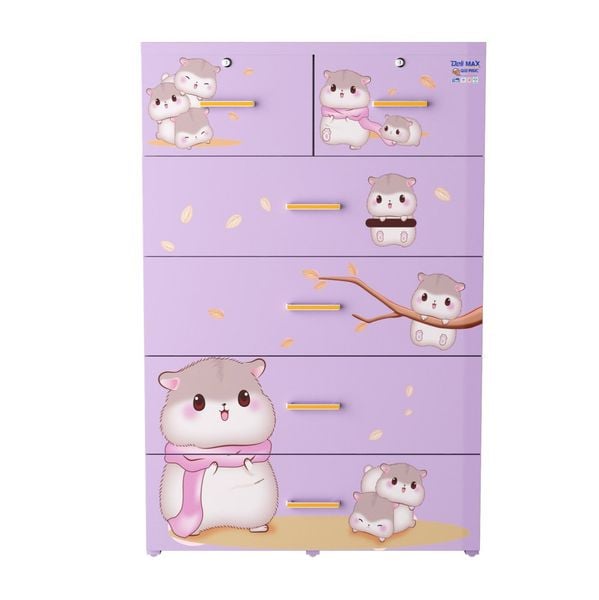 Tủ nhựa DELI MAX 5 tầng - Nội Ngoại Thất Inox Nhựa - Qui Phúc - quiphuc.com