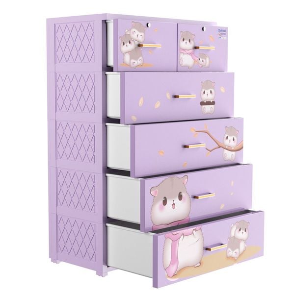 Tủ nhựa DELI MAX 5 tầng - Nội Ngoại Thất Inox Nhựa - Qui Phúc - quiphuc.com