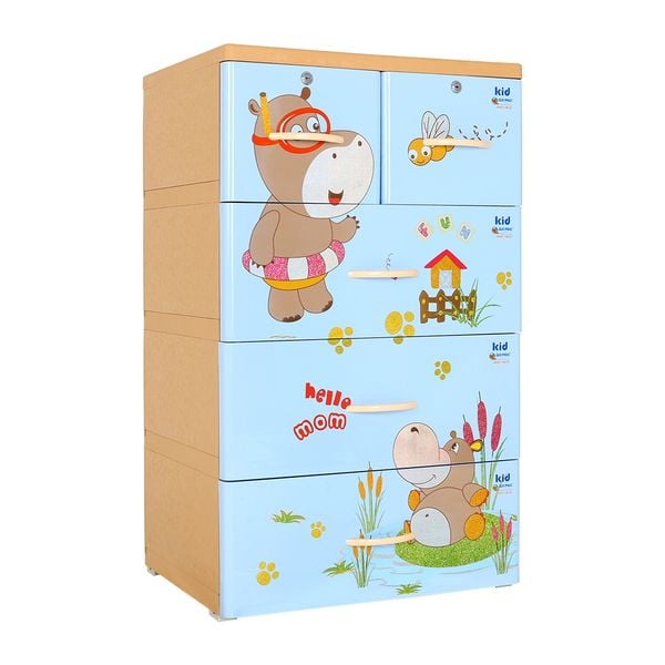 Tủ nhựa KID 4 tầng - Nội Ngoại Thất Inox Nhựa - Qui Phúc - quiphuc.com