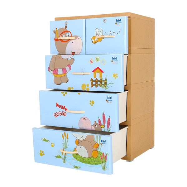 Tủ nhựa KID 4 tầng - Nội Ngoại Thất Inox Nhựa - Qui Phúc - quiphuc.com