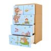 Tủ nhựa KID 4 tầng - Nội Ngoại Thất Inox Nhựa - Qui Phúc - quiphuc.com