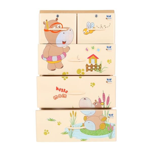 Tủ nhựa KID 4 tầng - Nội Ngoại Thất Inox Nhựa - Qui Phúc - quiphuc.com