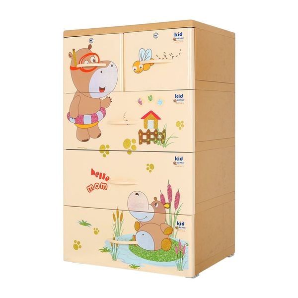 Tủ nhựa KID 4 tầng - Nội Ngoại Thất Inox Nhựa - Qui Phúc - quiphuc.com
