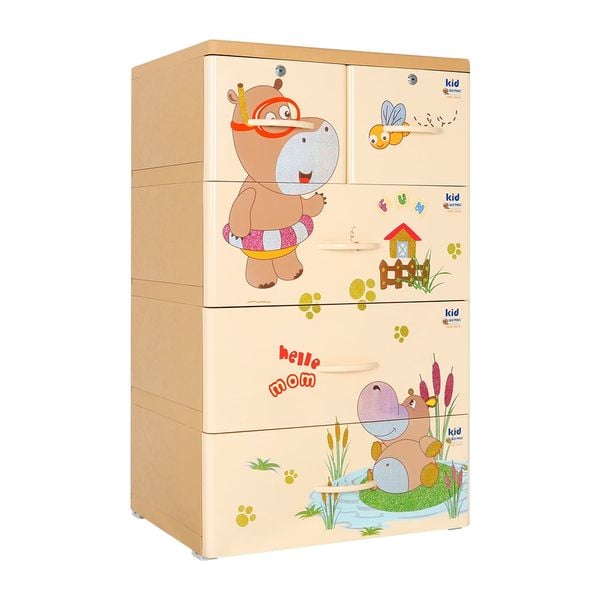 Tủ nhựa KID 4 tầng - Nội Ngoại Thất Inox Nhựa - Qui Phúc - quiphuc.com