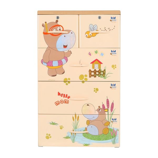 Tủ nhựa KID 4 tầng - Nội Ngoại Thất Inox Nhựa - Qui Phúc - quiphuc.com