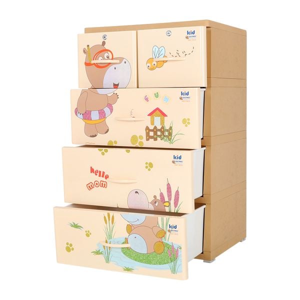 Tủ nhựa KID 4 tầng - Nội Ngoại Thất Inox Nhựa - Qui Phúc - quiphuc.com