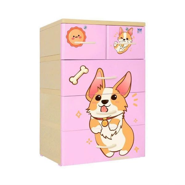 Tủ nhựa KID 4 tầng - Nội Ngoại Thất Inox Nhựa - Qui Phúc - quiphuc.com
