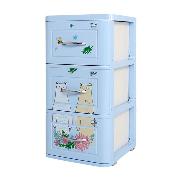 Tủ nhựa LUCKY 3 tầng - Nội Ngoại Thất Inox Nhựa - Qui Phúc - quiphuc.com