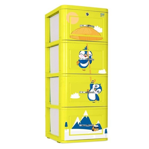Tủ nhựa LUCKY 4 tầng - Nội Ngoại Thất Inox Nhựa - Qui Phúc - quiphuc.com