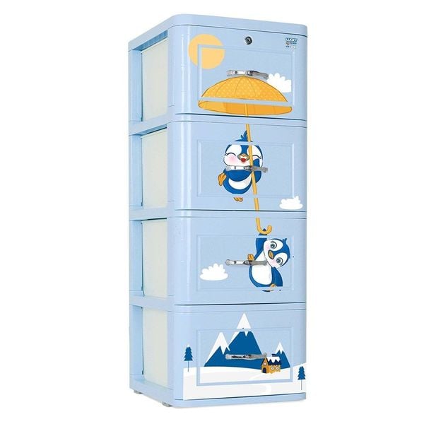 Tủ nhựa LUCKY 4 tầng - Nội Ngoại Thất Inox Nhựa - Qui Phúc - quiphuc.com