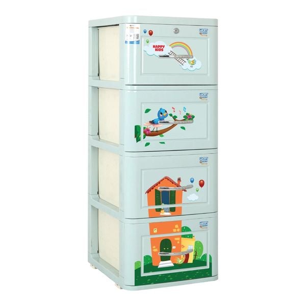Tủ nhựa LUCKY 4 tầng - Nội Ngoại Thất Inox Nhựa - Qui Phúc - quiphuc.com