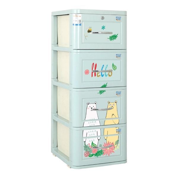 Tủ nhựa LUCKY 4 tầng - Nội Ngoại Thất Inox Nhựa - Qui Phúc - quiphuc.com