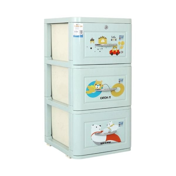 Tủ nhựa LUCKY 3 tầng - Nội Ngoại Thất Inox Nhựa - Qui Phúc - quiphuc.com