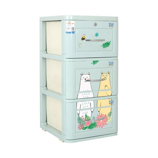 Tủ nhựa LUCKY 3 tầng - Nội Ngoại Thất Inox Nhựa - Qui Phúc - quiphuc.com