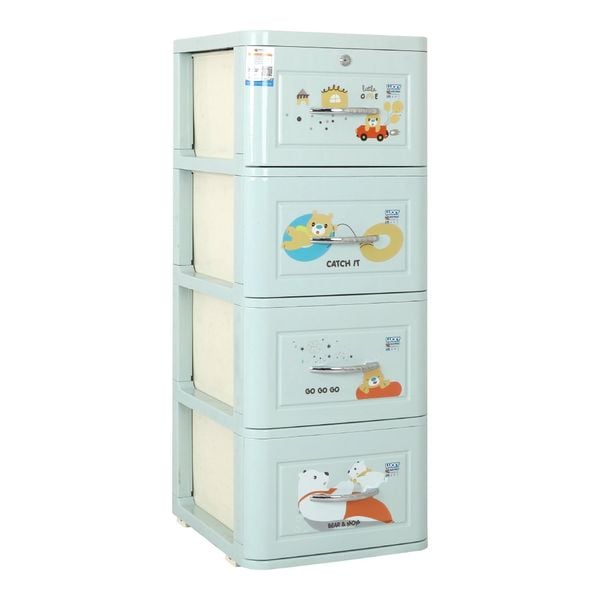 Tủ nhựa LUCKY 4 tầng - Nội Ngoại Thất Inox Nhựa - Qui Phúc - quiphuc.com