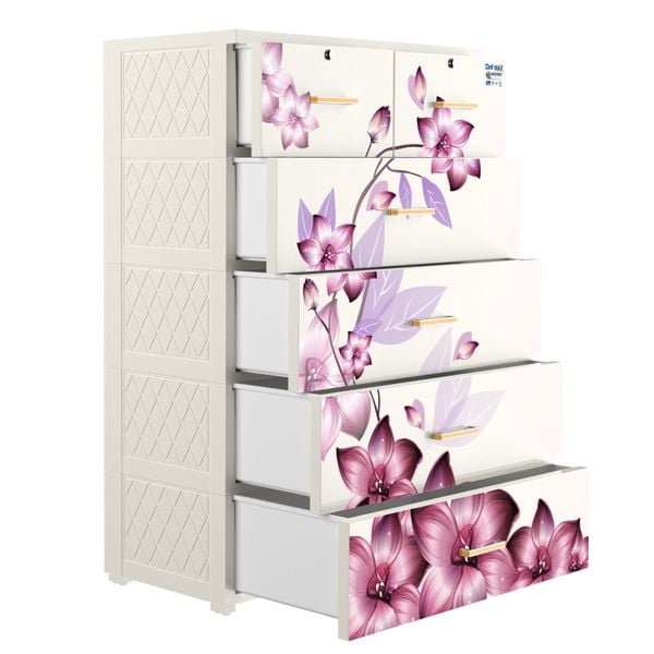 Tủ nhựa DELI MAX 5 tầng - Nội Ngoại Thất Inox Nhựa - Qui Phúc - quiphuc.com