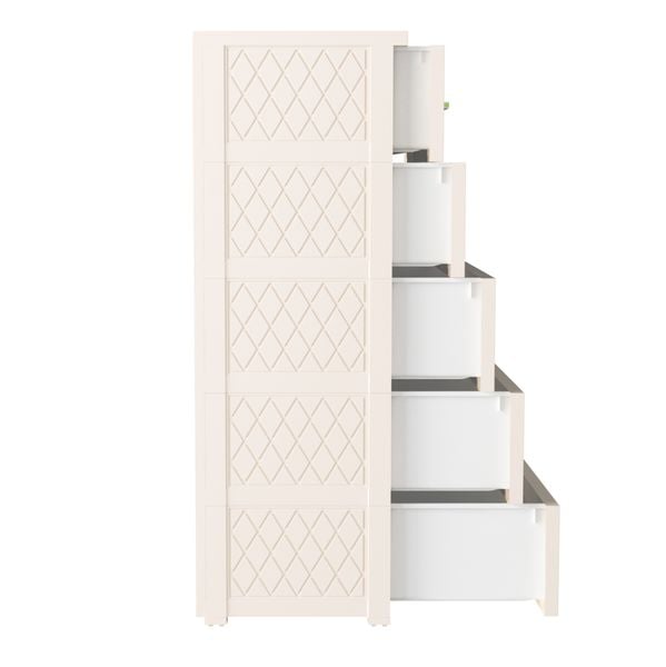 Tủ nhựa DELI MAX 5 tầng - Nội Ngoại Thất Inox Nhựa - Qui Phúc - quiphuc.com