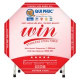  Bộ bàn tròn inox WIN 1m2 10 ghế 