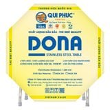  Bộ bàn tròn inox DONA cạnh vuông 1m2 10 ghế 