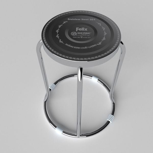Bộ bàn tròn inox FELIX 1m4 10 ghế - Nội Ngoại Thất Inox Nhựa - Qui Phúc - quiphuc.com
