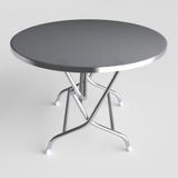  Bàn tròn inox Felix 1m2  + 10 ghế đôn inox Felix 201/ đẩu inox Felix 201 