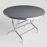  Bàn tròn inox Felix 1m2  + 10 ghế đôn inox Felix 201/ đẩu inox Felix 201 