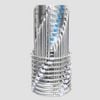 Bộ bàn tròn inox SUPER 1m2 10 ghế đôn - Nội Ngoại Thất Inox Nhựa - Qui Phúc - quiphuc.com