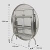 Bộ bàn tròn inox SUPER 1m2 10 ghế đôn - Nội Ngoại Thất Inox Nhựa - Qui Phúc - quiphuc.com