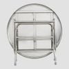 Bộ bàn tròn inox SUPER 1m2 10 ghế đôn - Nội Ngoại Thất Inox Nhựa - Qui Phúc - quiphuc.com