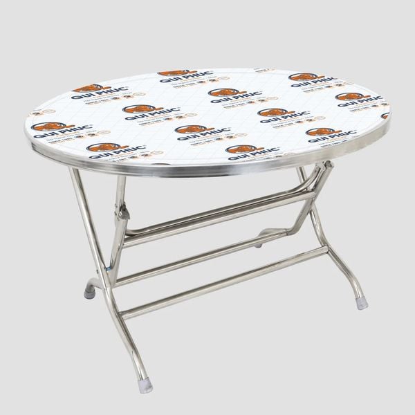 Bộ bàn tròn inox SUPER 1m2 10 ghế đôn - Nội Ngoại Thất Inox Nhựa - Qui Phúc - quiphuc.com