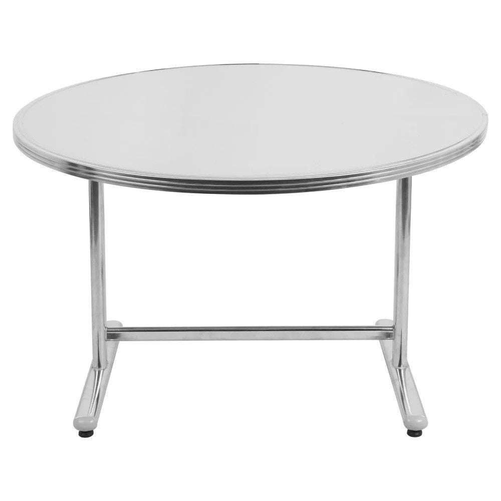  Bộ bàn tròn inox FELIX Otis 1m2 10 ghế đẩu inox 