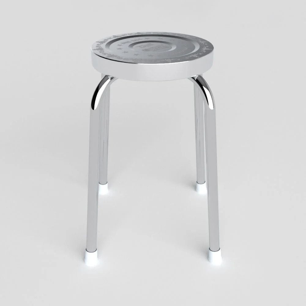  Bộ bàn tròn inox FELIX Otis 1m2 10 ghế đẩu inox 