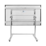  Bộ bàn inox chữ nhật FELIX Otis 8 ghế nhựa cao 