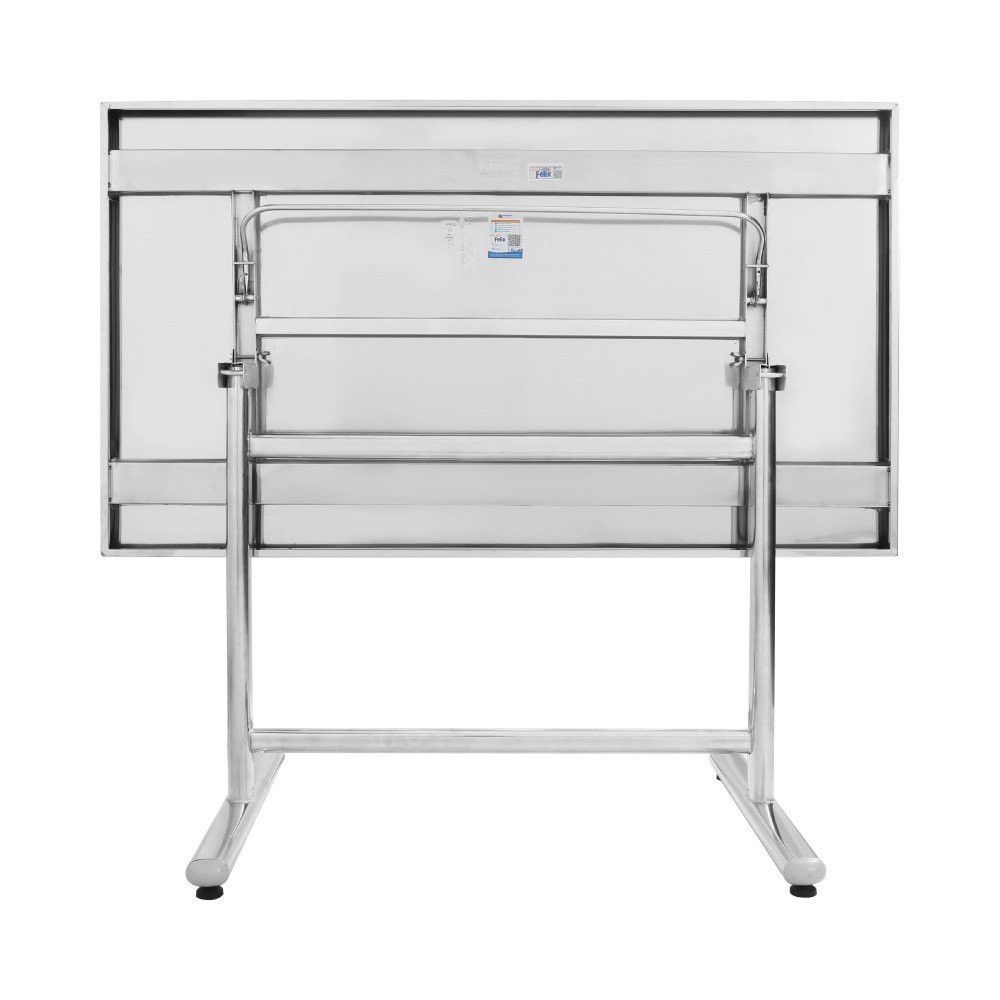  Bộ bàn inox chữ nhật FELIX Otis 8 ghế nhựa cao 